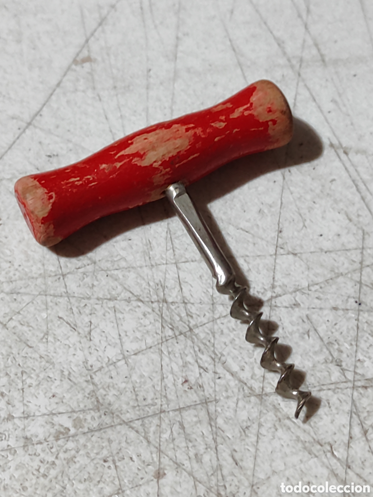 Abrebotellas y sacacorchos de colecci&oacute;n: Antiguo sacacorchos madera y metal