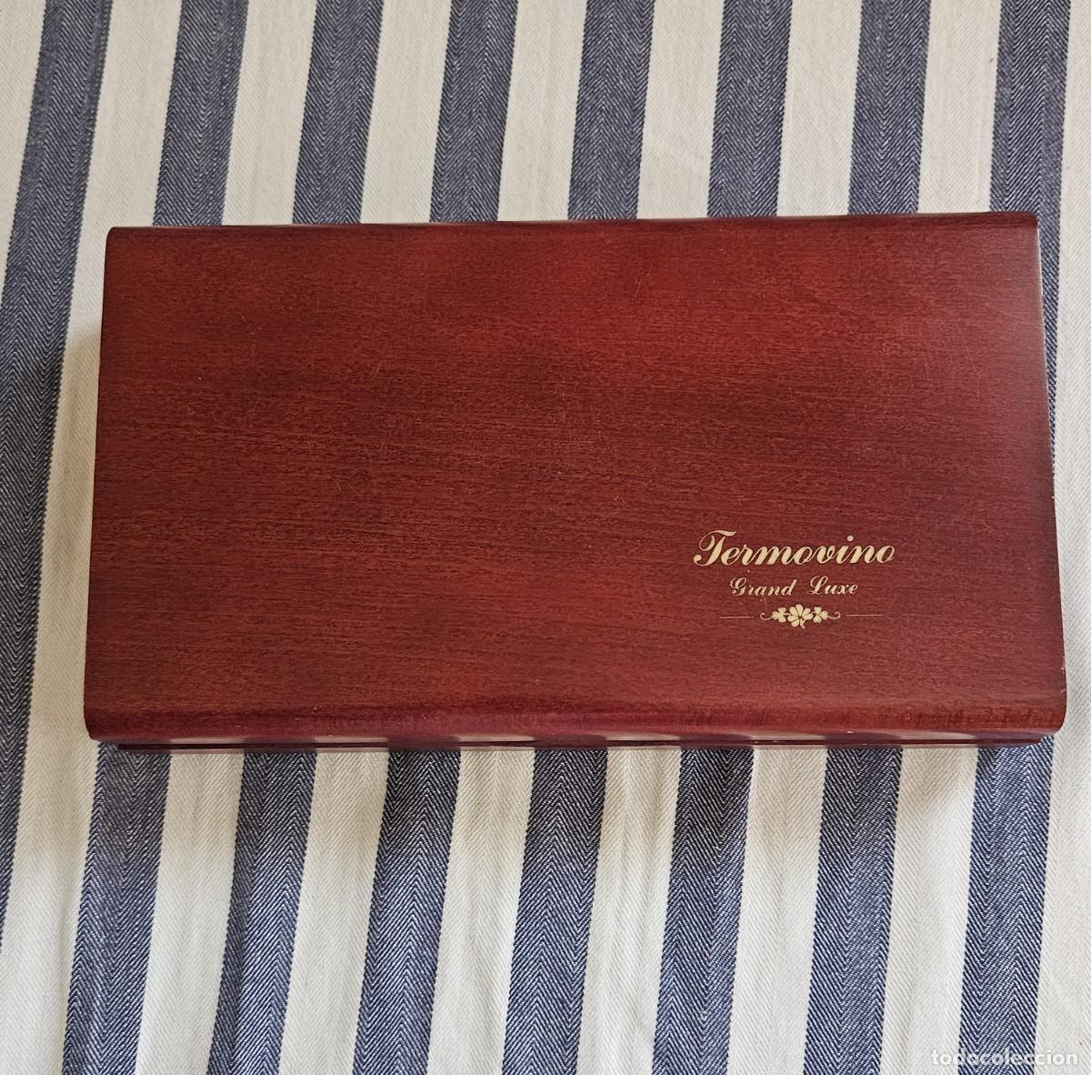 Abrebotellas y sacacorchos de colecci&oacute;n: Kit Vintage De Sumiller Termovino Grand Luxe Caja De Madera De 1994.