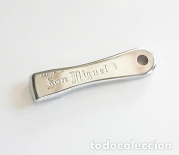Abrebotellas y sacacorchos de colecci&oacute;n: &iquest; ANTIGUO ? ABRIDOR SAN MIGUEL -PARA CHAPAS - MET&Aacute;LICO LOGOTIPO PUBLICIDAD DE CERVEZA - ABREBOTELLAS
