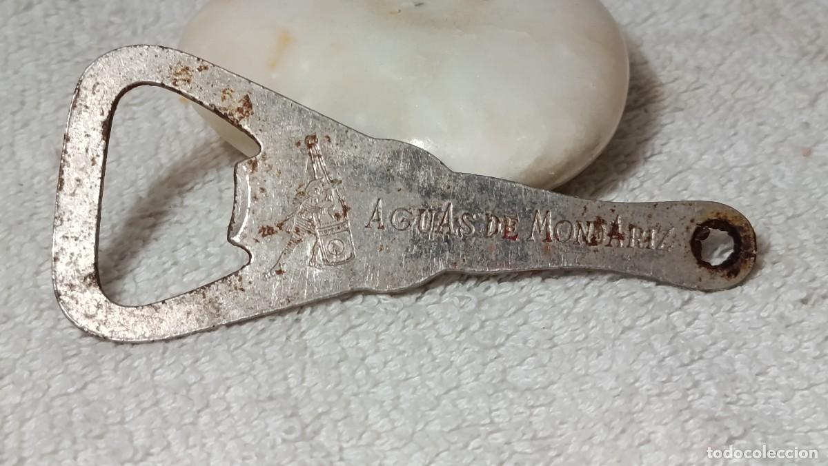 Abrebotellas y sacacorchos de colecci&oacute;n: ANTIGUO ABRIDOR PUBLICITARIO AGUAS DE MONDARIZ FUENTES DE GANDARA Y TRONCOSO A&Ntilde;OS 60