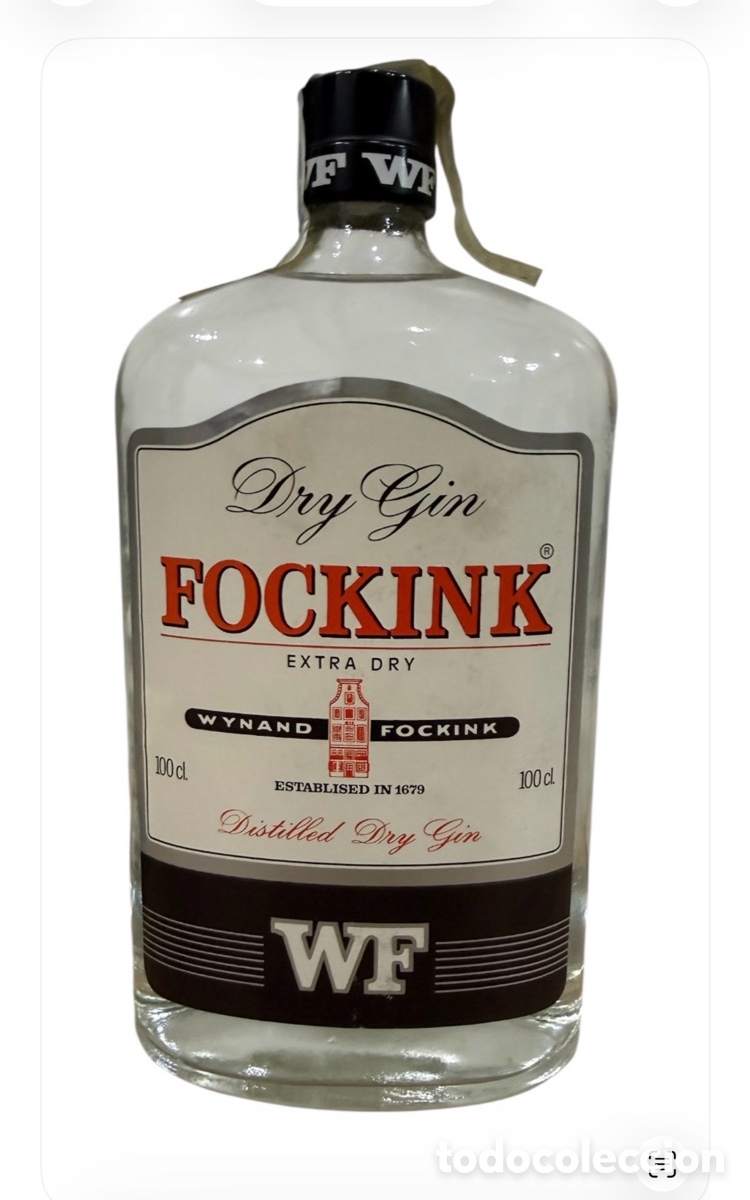 Abrebotellas y sacacorchos de colecci&oacute;n: Botella antigua dry gin Fockink