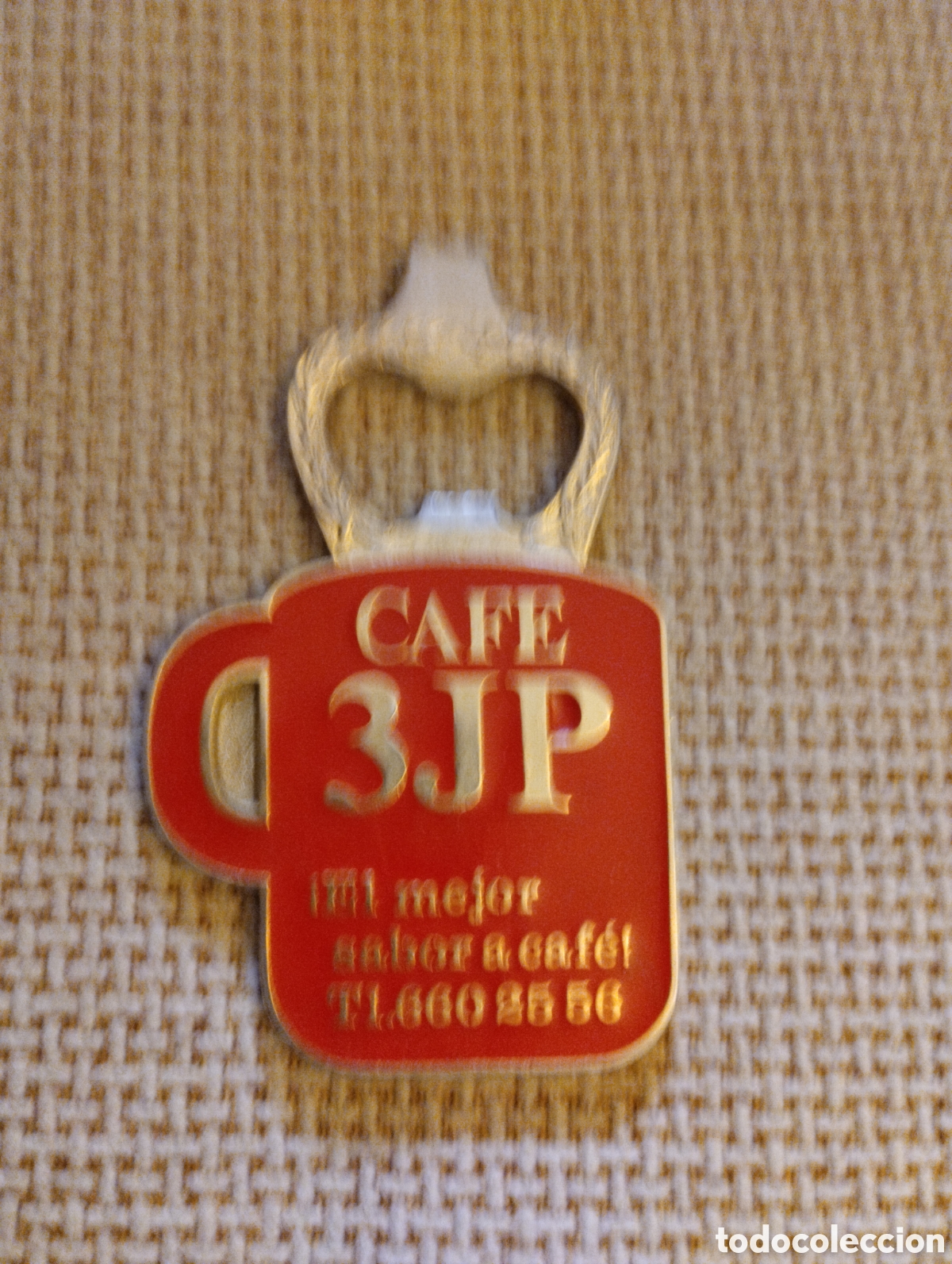 Abrebotellas y sacacorchos de colecci&oacute;n: Abridor antiguo Cafes 3JP - Foto 1