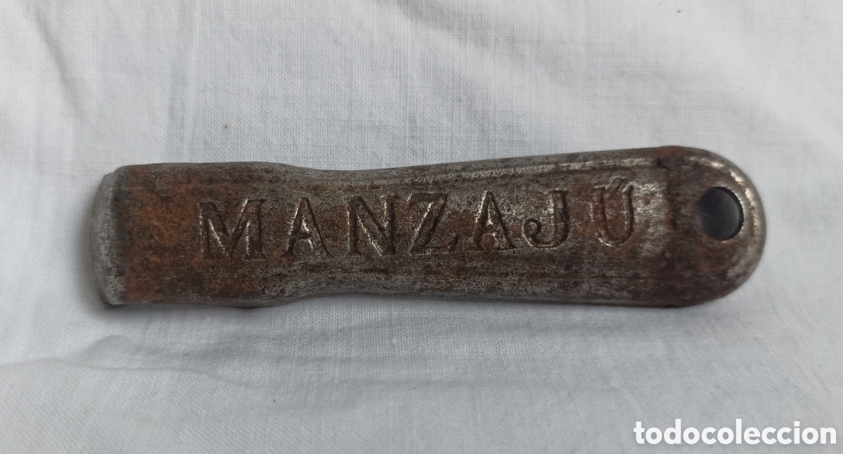 Abrebotellas y sacacorchos de colecci&oacute;n: Antiguo abrebotellas MANZAJU. SIDRA. VILLAVICIOSA. ASTURIAS.