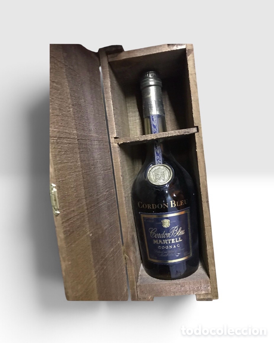 Abrebotellas y sacacorchos de colecci&oacute;n: Cognac Martell Cordon Bleu (a&ntilde;os 80) en estuche de madera