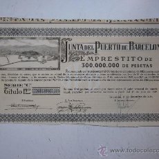 Coleccionismo Acciones Españolas: BARCELONA - JUNTA DEL PUERTO DE BARCELONA - AÑO 1949 - CAPITAL SOCIAL 300.000.000 PTAS