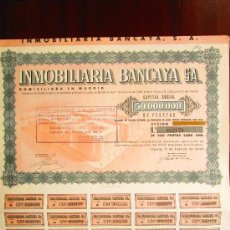 Coleccionismo Acciones Españolas: ACCIÓN INMOBILIARIA BANCAYA S.A. MADRID, 1946.. Lote 30880617