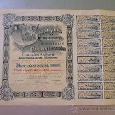 Coleccionismo Acciones Españolas: ACCIÓN SOCIEDAD GENERAL DE RIEGOS INDUSTRIAS Y COLONIZACIÓN 1919