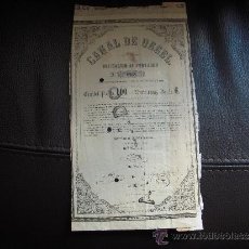 Coleccionismo Acciones Españolas: OBLIGACIÓN CANAL DE URGEL. AÑO 1860