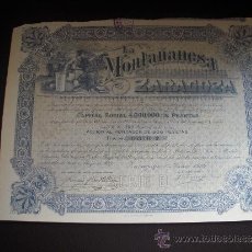 Coleccionismo Acciones Españolas: LA MONTAÑANESA AÑO 1929