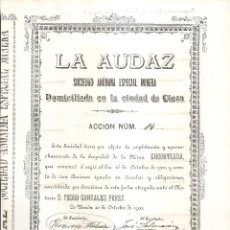 Coleccionismo Acciones Españolas: LA AUDAZ ,CIEZA ,LA UNION 
