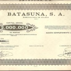 Coleccionismo Acciones Españolas: ANTIGUA ACCIÓN, BATASUNA S.A., 1978