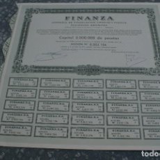 Coleccionismo Acciones Españolas: ACCION FINANZA COMPAÑIA FINANCIACION CREDITO Y FIDUCIA DEL 22 DE DICIEMBRE DE 1967 - BARCELONA. Lote 97566943