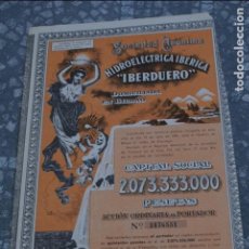 Coleccionismo Acciones Españolas: ACCION DE HIDROELECTRICA IBERICA S.A DE CAPITAL 2073333000 DEL 2 DE JUNIO DE 1954 (BILBAO). Lote 97570835