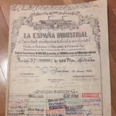 Coleccionismo Acciones Españolas: LA ESPAÑA INDUSTRIAL (1931)