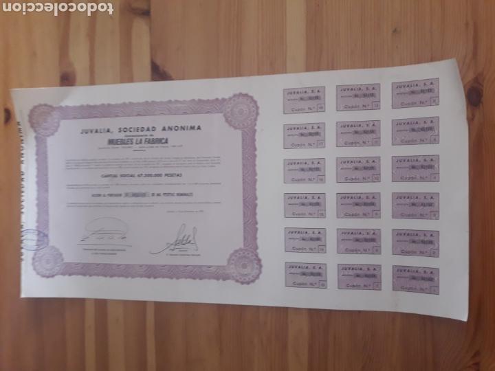 Collezionismo Azioni Spagnole: Juvalia Muebles la fabrica Accion