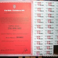 Coleccionismo Acciones Españolas: LOTE 10 ACCIONES CARFIDE CATALANA, S.A - SOCIEDAD INVERSIÓN MOBILIARIA, BARCELONA 1974. Lote 188441946