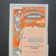 Coleccionismo Acciones Españolas: ACCIÓN HIDROELÉCTRICA IBÉRICA IBERDUERO. BILBAO, 1959. . Lote 147039198