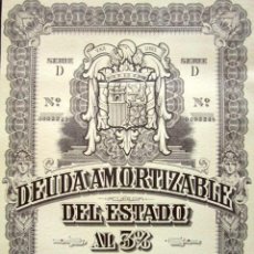 Coleccionismo Acciones Españolas: DEUDA AMORTIZABLE DEL ESTADO. SERIE D. 12.500 PESETAS. MADRID, 1969.. Lote 147164270
