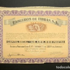 Coleccionismo Acciones Españolas: ACCIÓN TABLEROS DE FIBRA S.A. TAFISA. MADRID, 1965. . Lote 147914722