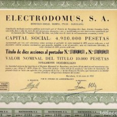 Coleccionismo Acciones Españolas: ELECTRODOMUS, S. A.. Lote 173559385