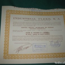 Coleccionismo Acciones Españolas: ACCION INDUSTRIAL FLEXO, S.A. BARCELONA12 DE FEBRERO DE 1974. . Lote 180326278