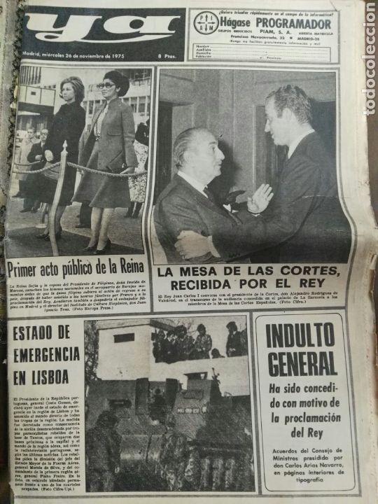 Colecionismo A&ccedil;&otilde;es Espanholas: Periodico, YA 1975
