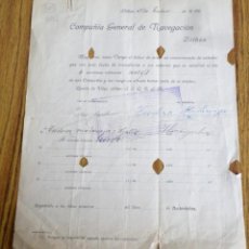 Coleccionismo Acciones Españolas: COMPAÑÍA GENERAL DE NAVEGACIÓN - BILBAO 1924 - TRANSFERENCIA DE ACCIONES 