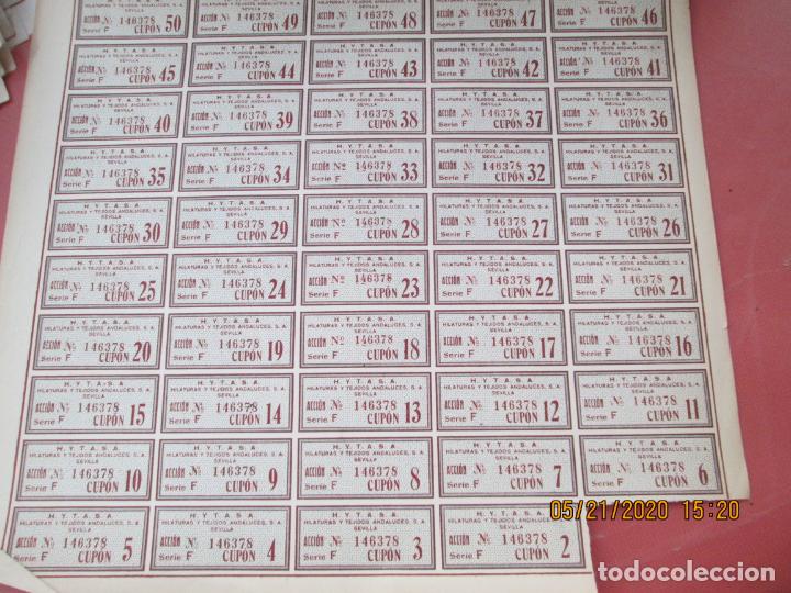 Collezionismo Azioni Spagnole: CUPONES HYTASA hoja de 49 , HILATURAS Y TEJIDOS ANDALUCES N&ordm; 146378