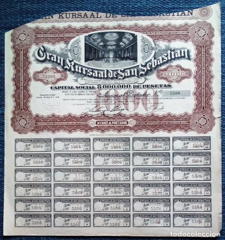 Colecionismo A&ccedil;&otilde;es Espanholas: Acci&oacute;n del Gran Kursaal de San Sebasti&aacute;n de 1923