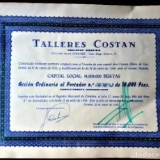 Coleccionismo Acciones Españolas: ACCIÓN TALLERES COSTAN. AÑO 1966. CÓRDOBA. ÚBEDA