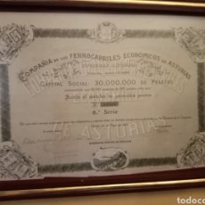 Coleccionismo Acciones Españolas: ACCIÓN COMPAÑÍA DE LOS FERROCARRILES ECONÓMICOS DE ASTURIAS. OVIEDO 24 DE ENERO DE 1953. Lote 319523328