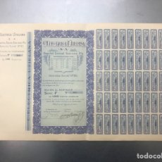 Coleccionismo Acciones Españolas: UTIEL, VALENCIA - C. ELECTRICA UTIELANA, S.A. - AÑO 1941 - CAPITAL SOCIAL 500.000 PTAS