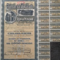 Colecionismo Ações Espanholas: TÍTULO ACCIÓN AGUAS DE MONDARIZ (EMISIÓN AÑO 1932). Lote 362586855