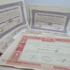 Coleccionismo Acciones Españolas: 3 ACCIONES DE SOCIEDAD ESPAÑOLA HIDRAULICA DEL FRESSER AÑOS 1906 Y 1917. Lote 374632999