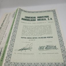 Coleccionismo Acciones Españolas: ACCION INMOBILIARIA MELILLA 1978. Lote 374666974