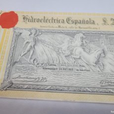 Coleccionismo Acciones Españolas: ACCION DE HIDROELECTRICA ESPAÑOLA. Lote 374668739