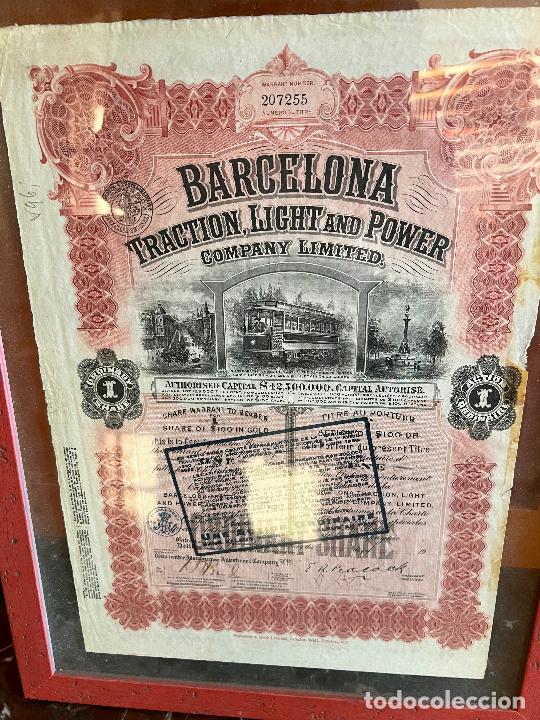 accion barcelona traction light and power 1923 - Buy Antique