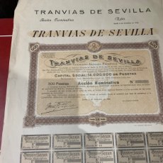 Coleccionismo Acciones Españolas: ACCIÓN - TRANVIAS DE SEVILLA - SIN CIRCULAR - SEVILLA 1946 -