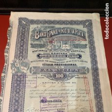 Coleccionismo Acciones Españolas: ACCIÓN - BANCO ESPAÑOL DEL RIO DE LA PLATA - 1910 - BUENOS AIRES -