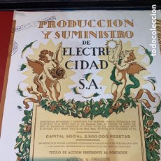 Coleccionismo Acciones Españolas: ACCIÓN - PRODUCCIÓN Y SUMINISTRO DE ELECTRICIDAD - 1941 - MANLLEU -