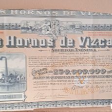 Coleccionismo Acciones Españolas: BILBAO ACCIÓN ALTOS HORNOS DE VIZCAYA AÑO 1940