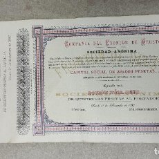 Coleccionismo Acciones Españolas: COMPAÑIA DEL FRONTON DE DEUSTO - BILBAO - 1887 - #87 - 42X21CM