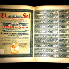 Collezionismo Azioni Spagnole: EL SOL COMPAÑIA ANÓNIMA ,S.A.MADRID 1918 , PERIÓDICO , ACCIÓN