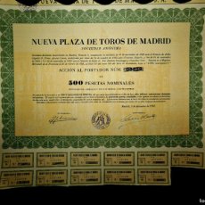Collezionismo Azioni Spagnole: NUEVA PLAZA DE TOROS DE MADRID, 1953 ACCIÓN