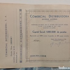 Coleccionismo Acciones Españolas: COMERCIAL DISTRIBUIDORA SOCIEDAD ANÓNIMA. ACCIÓN AL PORTADOR. MADRID 1944