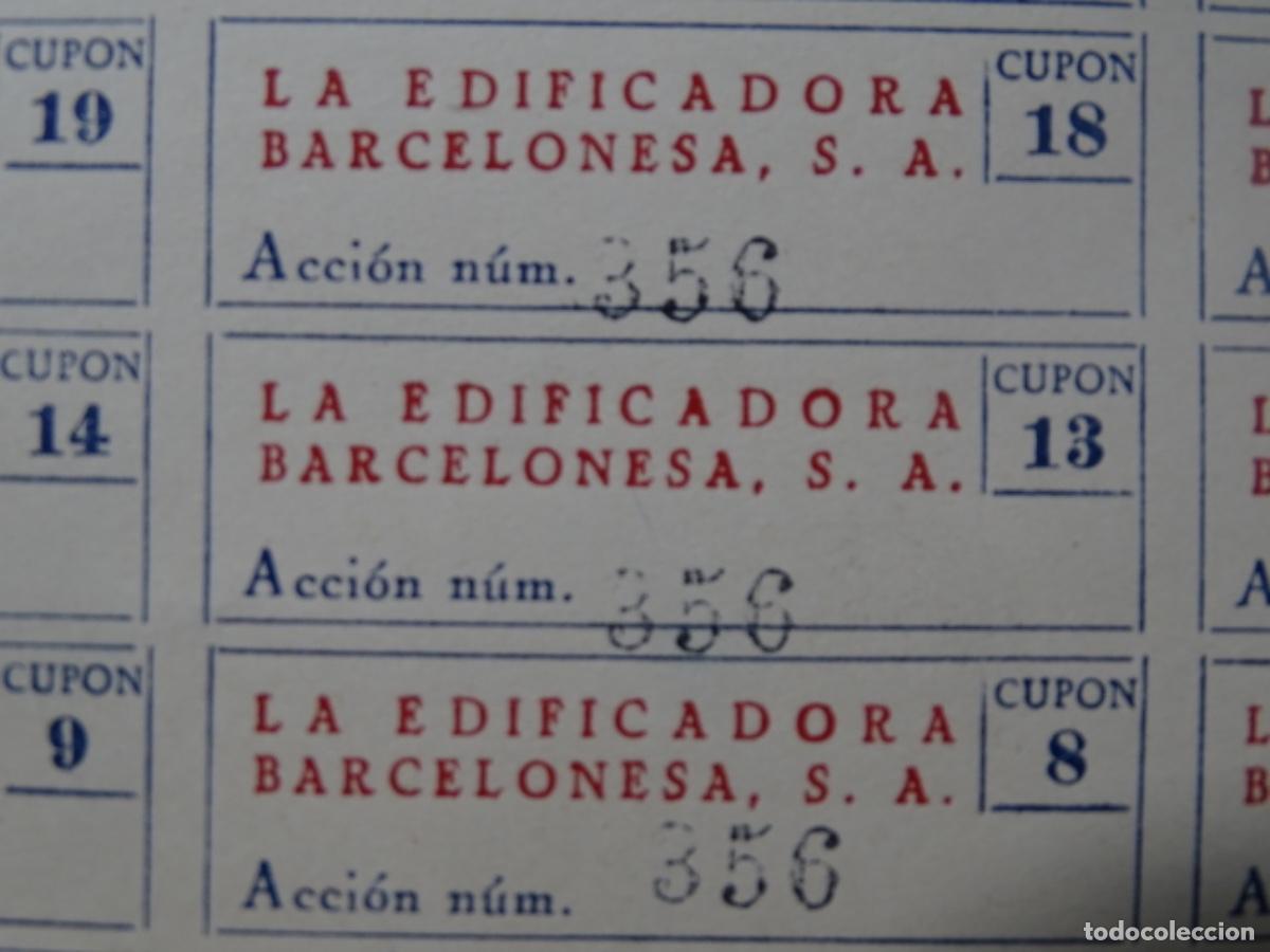 Coleccionismo acciones espa&ntilde;olas: ACCIONES LA EDIFICADORA BARCELONA S.A. - Foto 4