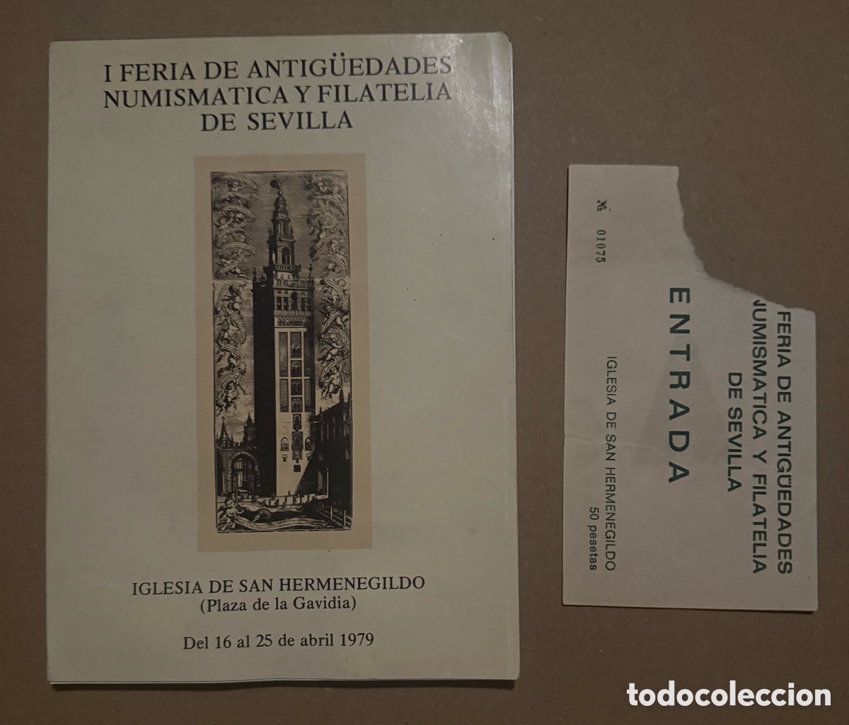 Coleccionismo Acciones Espa&ntilde;olas: I Feria de antiguedades numismatica y filatelia de Sevilla
