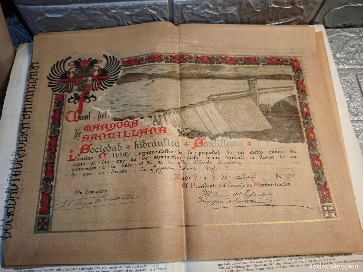 Coleccionismo Acciones Espa&ntilde;olas: Acci&oacute;n del canal marqu&eacute;s de Santillana hidr&aacute;ulica