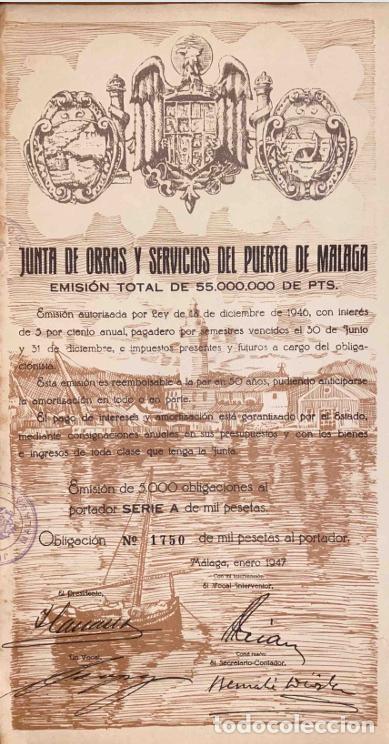 Coleccionismo acciones espa&ntilde;olas: Gran colecci&oacute;n de acciones y obligaciones antiguas espa&ntilde;olas de Puertos espa&ntilde;oles- Escripofilia