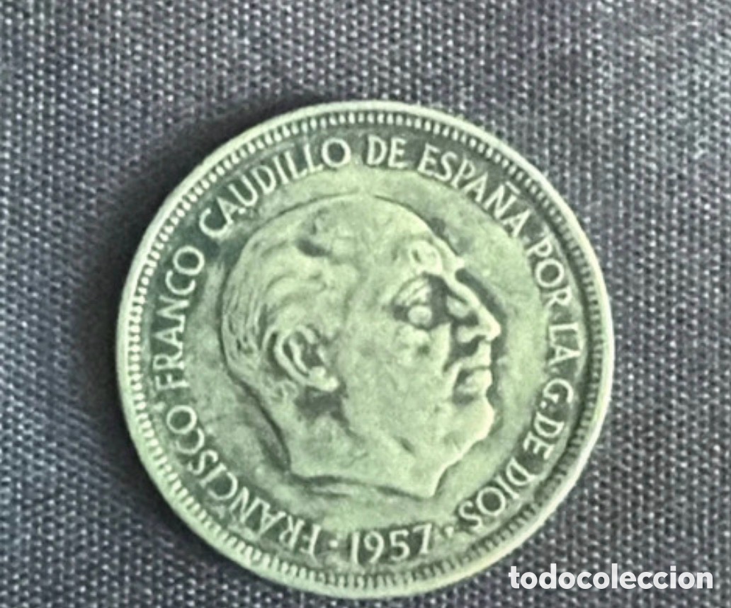 Coleccionismo acciones espa&ntilde;olas: Moneda 5 ptas Franco